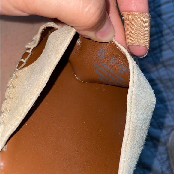 NWOT Franco Sarto Pellia Nude Platform Straw Suede Shoes Size 10 - Picture 10 of 11